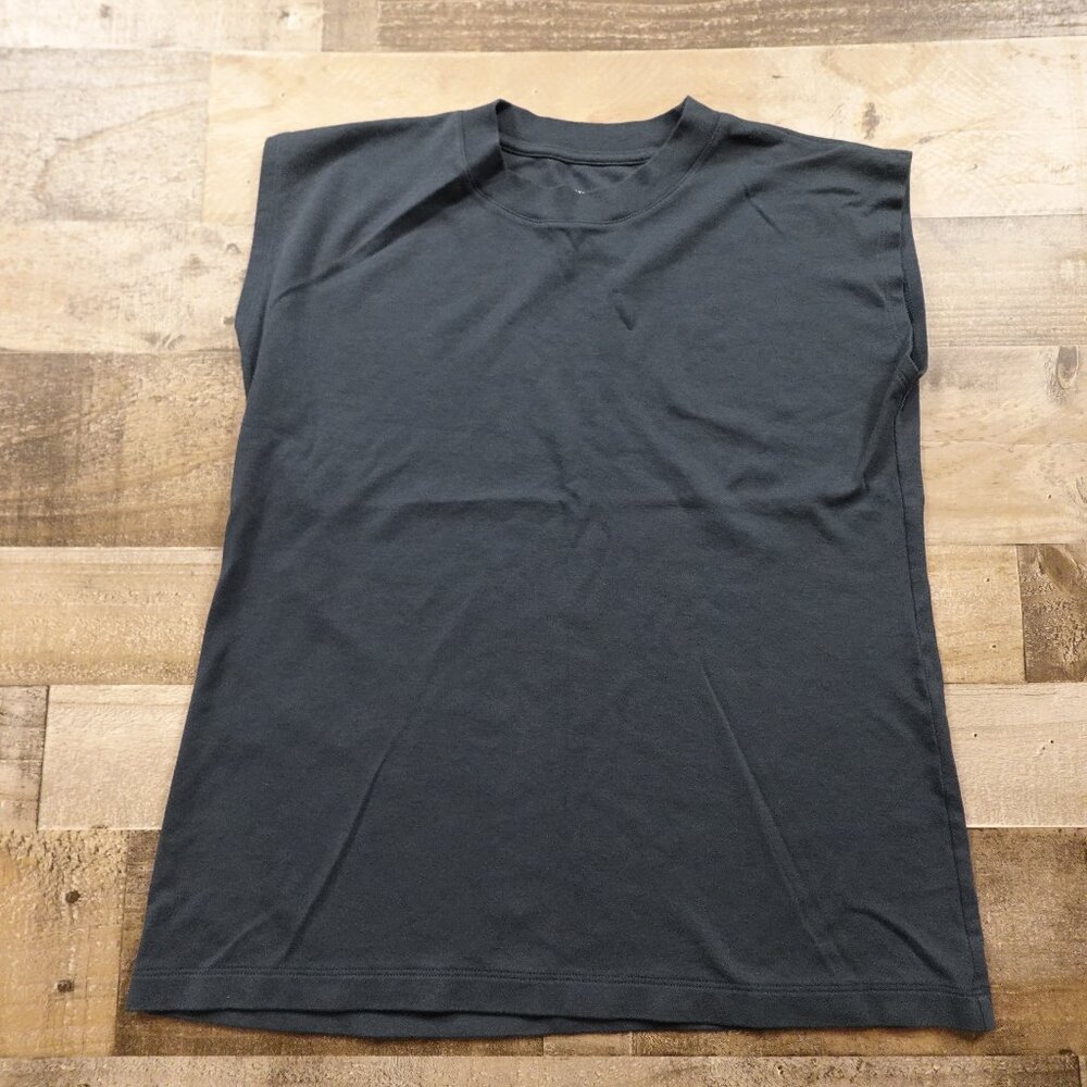 MM.LaFleur Sleeveless Crewneck Top Women’s Large‎ Slate Pima Cotton New York